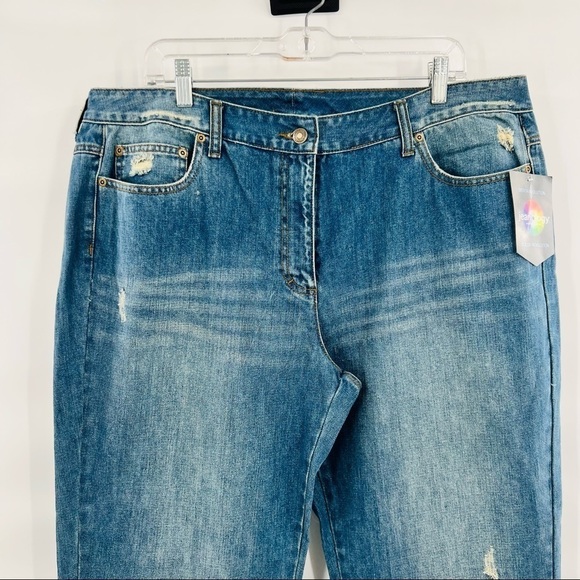 Jeanology color revolution blue jeans straight 18W - Picture 2 of 11